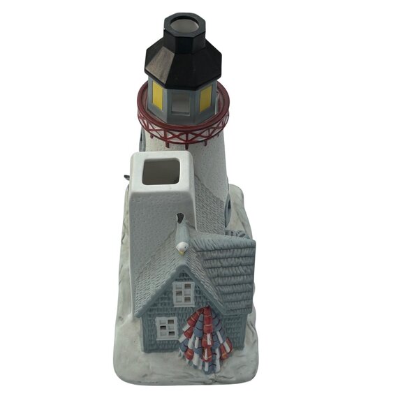 Lighthouse-Themed Ceramic Tea Light Candle Holder By Party Lite - Picture 4 of 7